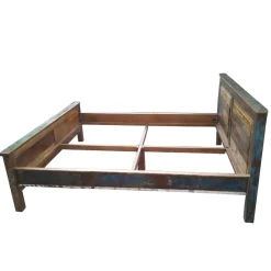 Wohnen Holzbett Jamaica in Braun Bunt