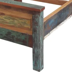 Wohnen Holzbett Jamaica in Braun Bunt