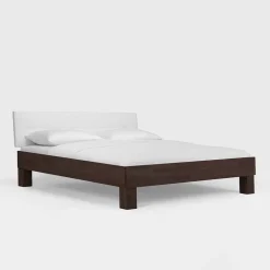 Wohnen Holzbett Valdis in Buche Wenge massiv