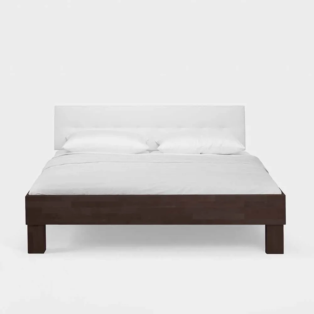 Wohnen Holzbett Valdis in Buche Wenge massiv