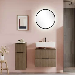 Wohnen Badezimmer Komplett*Holzdekor Badezimmer-Möbel Set - Ucaida (dreiteilig)