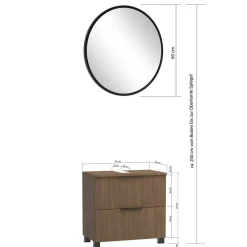 Wohnen Badezimmer Komplett*Holzdekor Badezimmer-Möbel Set - Ucaida (dreiteilig)