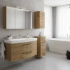 Wohnen Badezimmer Komplett*Holzdekor Badezimmermöbel Kombi - Arazony (vierteilig)