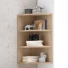 Wohnen Holzdekor Hängeregal für die Ecke - Estateas