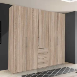 Wohnen Holzdekor Kleiderschrank in Eiche Sägerau - Zayun