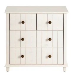 Wohnen Kommoden|Nachttische*Holzkommode in Weiß gewachst - Cilao