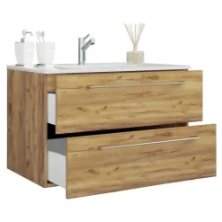 Wohnen Holzoptik Badezimmer Möbel - Karin (vierteilig)