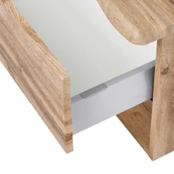 Wohnen Holzoptik Badmöbel mit Baumkante - Tofias (dreiteilig)