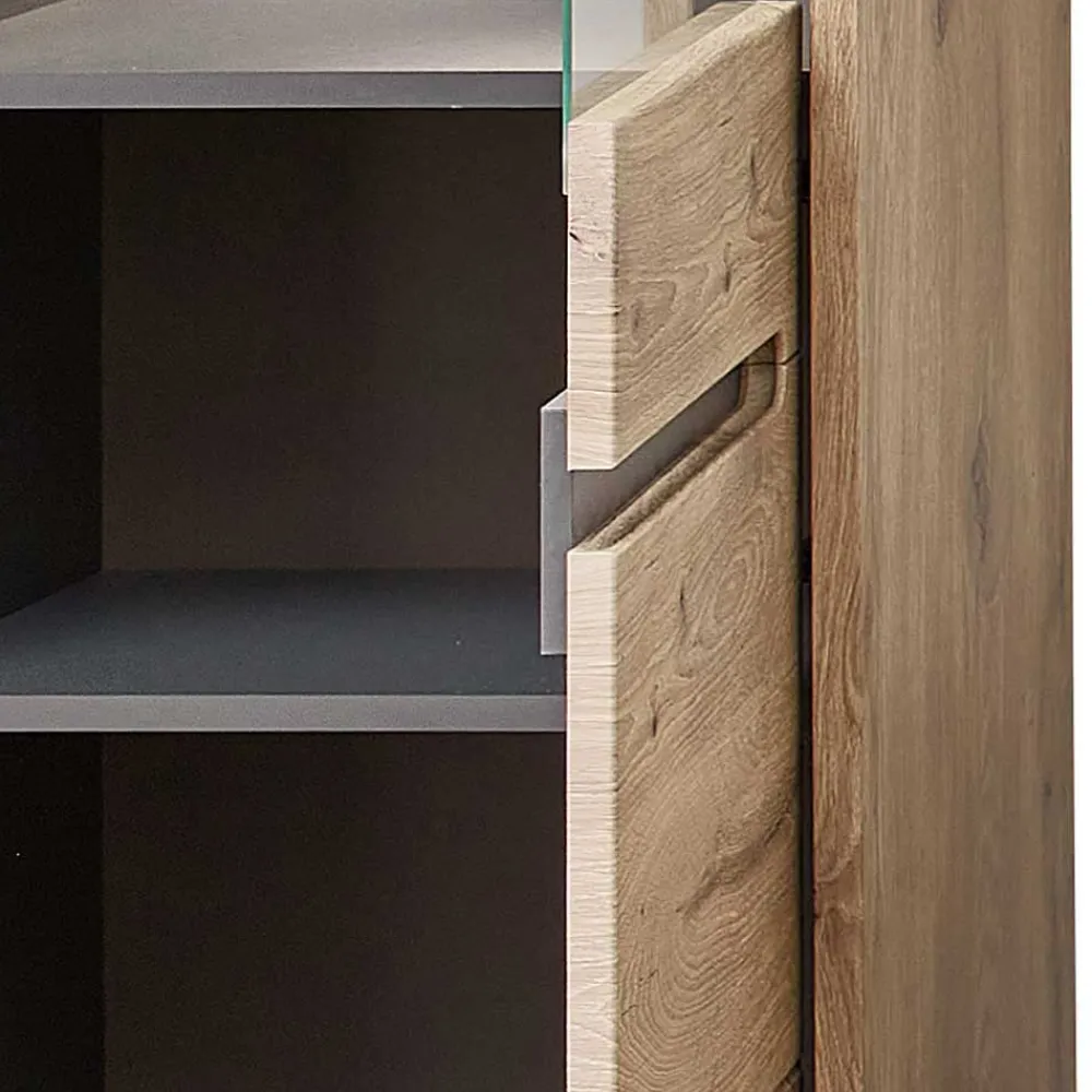 Wohnen Wohnwände|Wohnwand*Holzoptik TV Anbauwand Set - Zelio (dreiteilig)