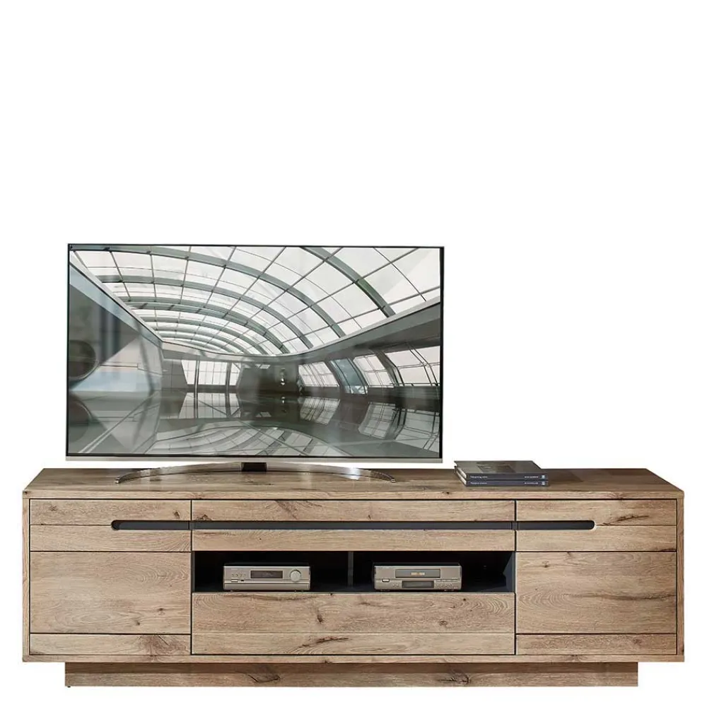 Wohnen Wohnwände|Wohnwand*Holzoptik TV Anbauwand Set - Zelio (dreiteilig)