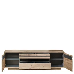 Wohnen Wohnwände|Wohnwand*Holzoptik TV Anbauwand Set - Zelio (dreiteilig)