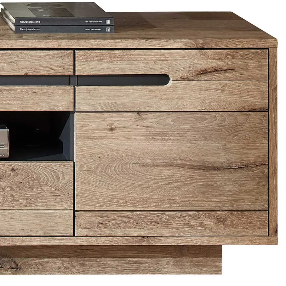 Wohnen Wohnwände|Wohnwand*Holzoptik TV Anbauwand Set - Zelio (dreiteilig)