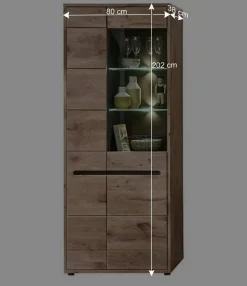 Wohnen Wohnwände|Wohnwand*Holzoptik TV Anbauwand Set - Zelio (dreiteilig)