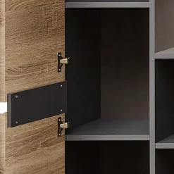 Wohnen Wohnwände|Wohnwand*Holzoptik TV Anbauwand Set - Zelio (dreiteilig)