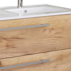 Wohnen Holzoptik Waschtisch mit zwei Becken - Ursela