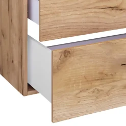 Wohnen Holzoptik Waschtisch mit zwei Becken - Ursela