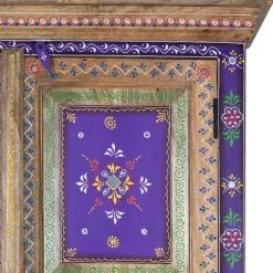 Wohnen Holzschrank mit farbstarken Ornamentmustern - Ammie