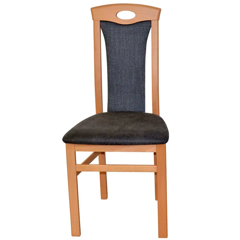 Wohnen Küchenstühle|Esszimmerstühle*Holzstühle in Buche & Anthrazit - Moyico (2er Set)