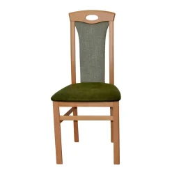 Wohnen Stühle|Küchenstühle*Holzstuhl mit Polsterung in Grün - Regnia (2er Set)