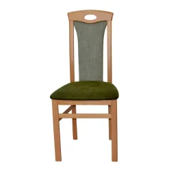 Wohnen Stühle|Küchenstühle*Holzstuhl mit Polsterung in Grün - Regnia (2er Set)