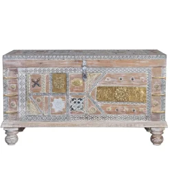 Wohnen Weiße Möbel|Orientalische Möbel*Holztruhe - ausgefallen gestaltet - Abraham