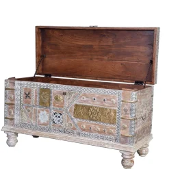 Wohnen Weiße Möbel|Orientalische Möbel*Holztruhe - ausgefallen gestaltet - Abraham