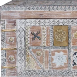 Wohnen Weiße Möbel|Orientalische Möbel*Holztruhe - ausgefallen gestaltet - Abraham