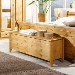 Wohnen Holztruhen|Sitztruhen*Holztruhe Corabia aus Kiefer Massivholz