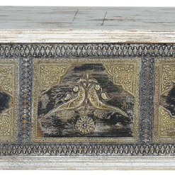 Wohnen Holztruhe in Antikweiß Schwarz Bronze - Lismiangra