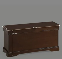 Wohnen Holztruhen*Holztruhe in klassischem Design 94x34x22 cm - Lemerzi