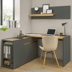 Wohnen Home Office Möbel|Büro Komplett*Home Office Arbeitsplatz Set - Ahilav (vierteilig)