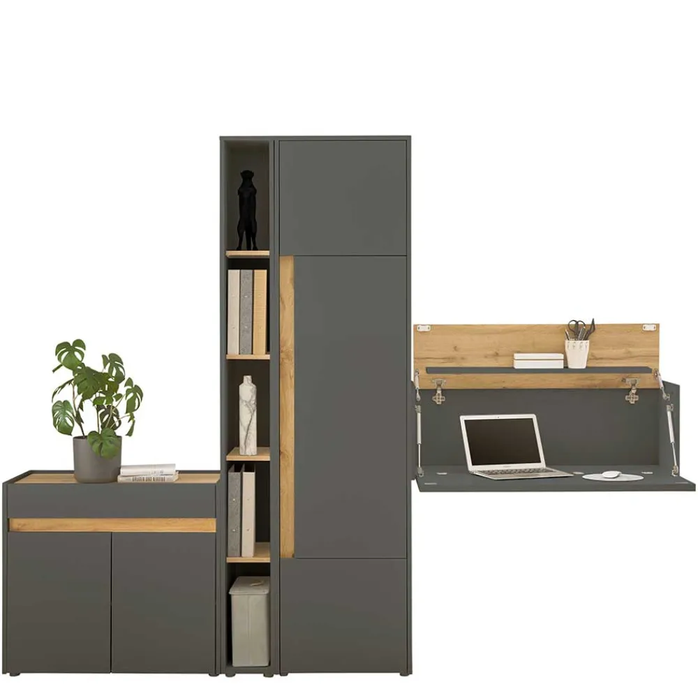 Wohnen Home Office Kombination Set - Ahilav (vierteilig)