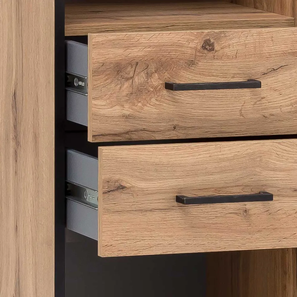 Wohnen Home Office Regal in Eiche Optik - Zustic