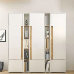 Wohnen Home Office Schrankwand Set - Nonessia (fünfteilig)