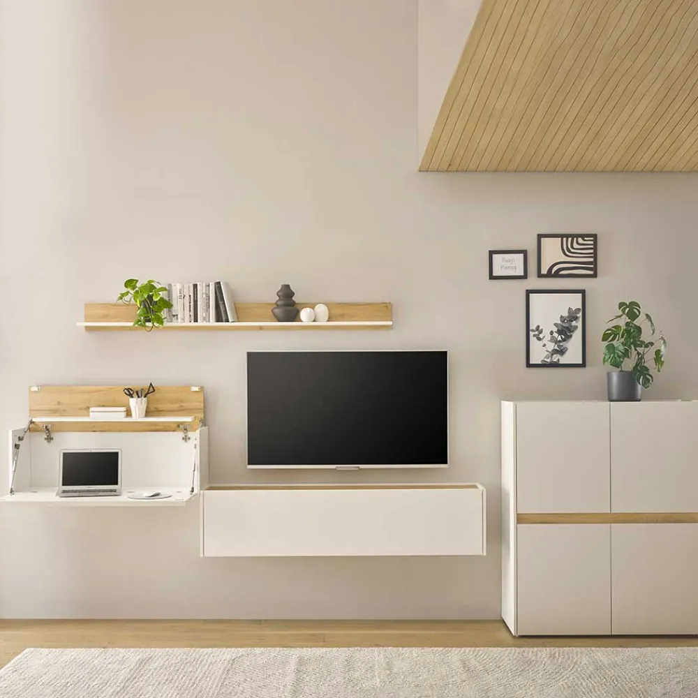 Wohnen Wohnwände|Wohnwand*Home Office Wohnwand Set - Nonessia (vierteilig)