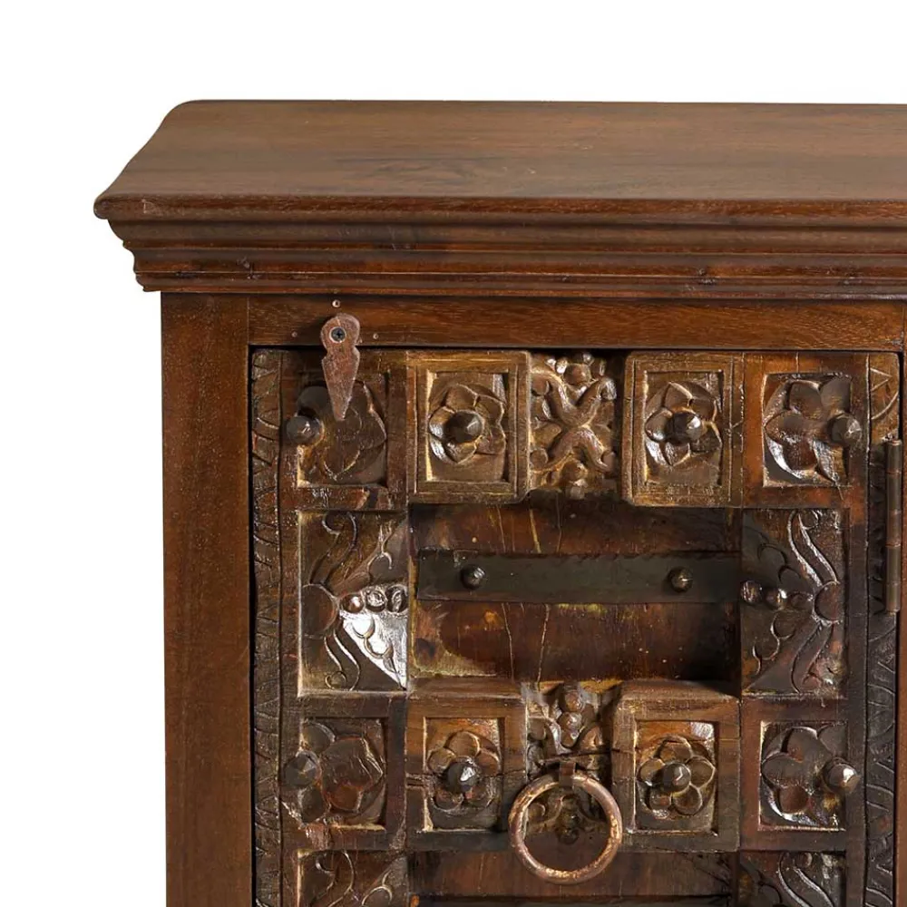 Wohnen Nachttische*Indische Kommode Solapura in Braun