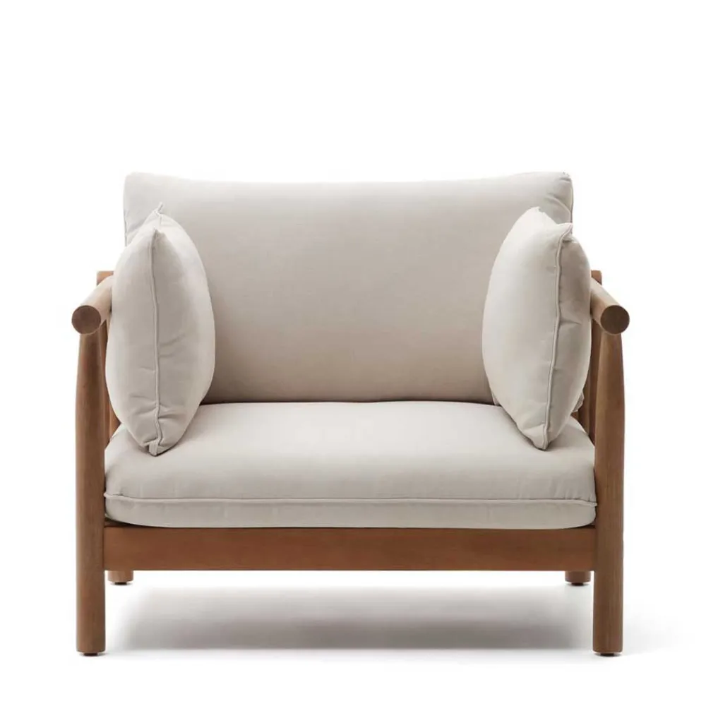 Wohnen Weiße Möbel|Korbmöbel*Indoor Outdoor Sessel in Cremefarben - Perconia