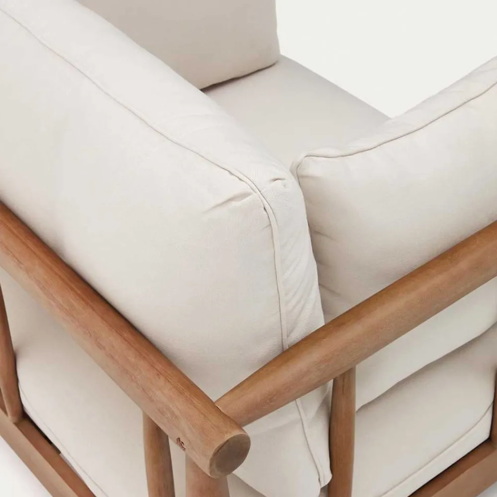 Wohnen Weiße Möbel|Korbmöbel*Indoor Outdoor Sessel in Cremefarben - Perconia