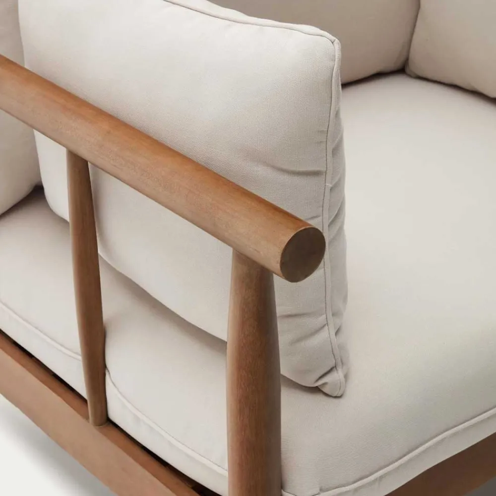 Wohnen Weiße Möbel|Korbmöbel*Indoor Outdoor Sessel in Cremefarben - Perconia