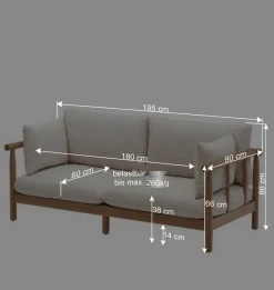 Wohnen Sofas|Sofa*Indoor Outdoor Sofa in Cremefarben - Perconia