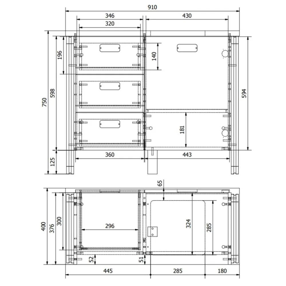 Wohnen Badezimmer Komplett*Industrial Bad Waschplatz mit Spiegel - Forawas (zweiteilig)