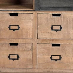 Wohnen Vitrinen|Wohnzimmer-Vitrinen*Industrial Chic Schrank aus Mangobaum Massivholz - Jantonia