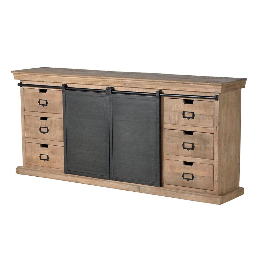 Wohnen Loft Möbel|Industrial Möbel*Industrial Chic Sideboard mit Schiebetüren - Jantonia