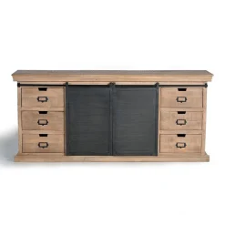 Wohnen Loft Möbel|Industrial Möbel*Industrial Chic Sideboard mit Schiebetüren - Jantonia