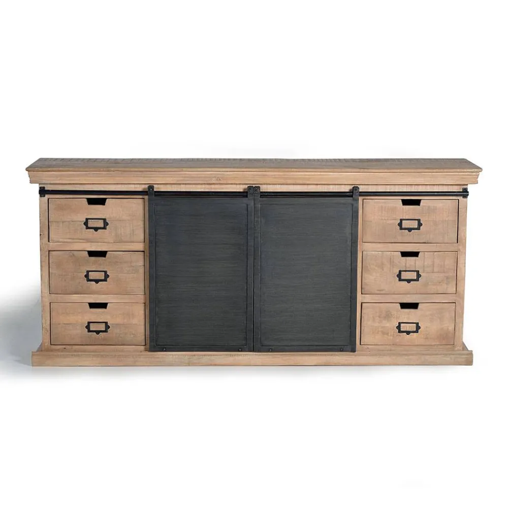 Wohnen Loft Möbel|Industrial Möbel*Industrial Chic Sideboard mit Schiebetüren - Jantonia