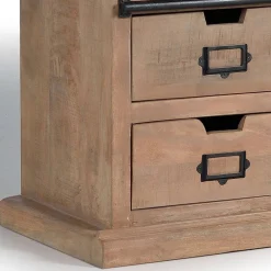 Wohnen Schwarze Möbel|Loft Möbel*Industrial Chic TV Lowboard mit Schiebetüren - Jantonia