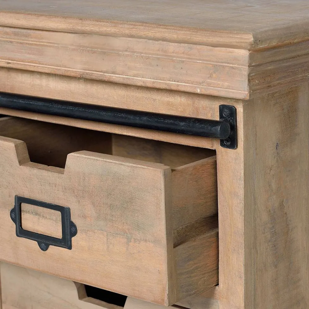 Wohnen Schwarze Möbel|Loft Möbel*Industrial Chic TV Lowboard mit Schiebetüren - Jantonia