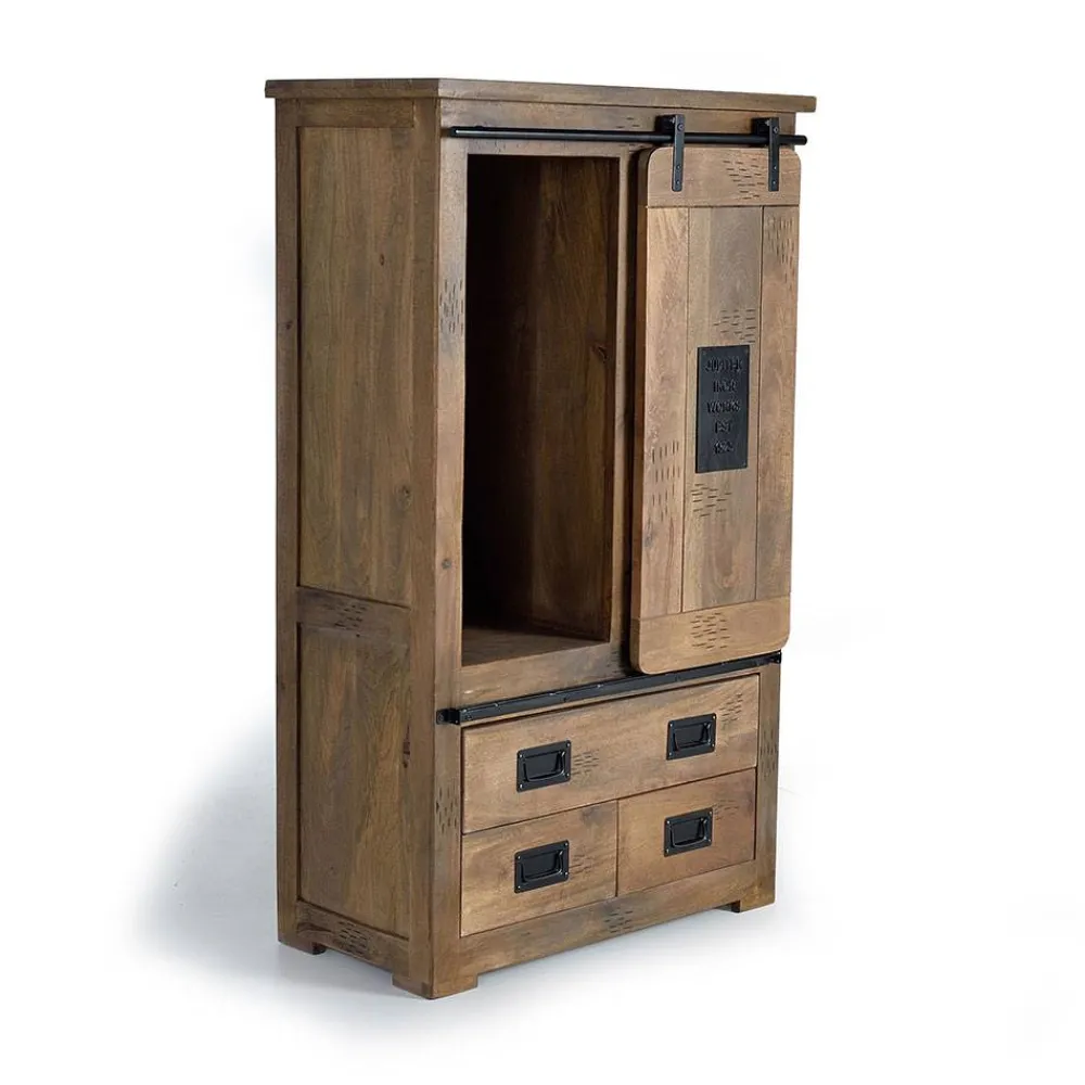 Wohnen Industrial Design Highboard aus Mangoholz - Semian