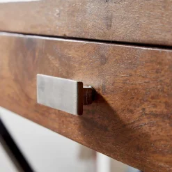 Kinder Wohnen Industrial Design Schreibtisch aus Sheesham Holz - Apolon