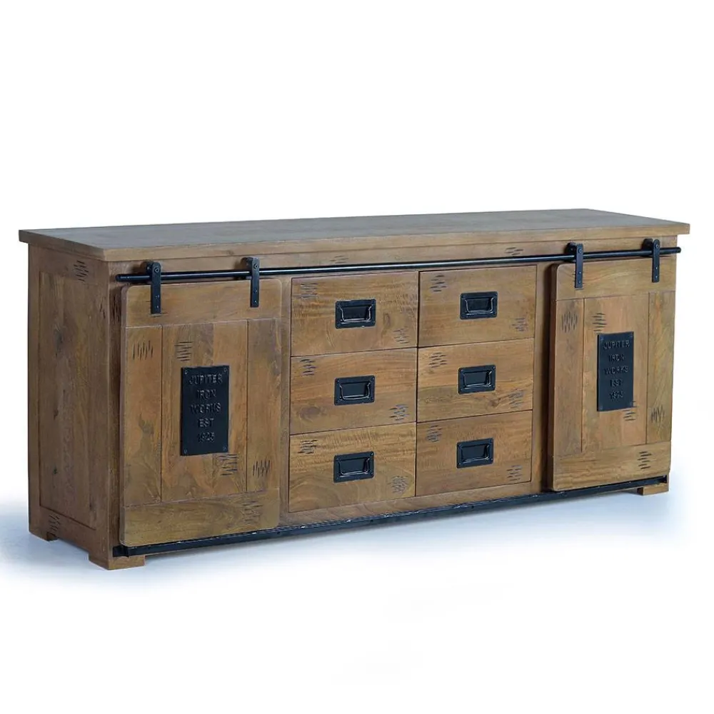 Wohnen Industrial Design Sideboard aus Mangoholz - Semian